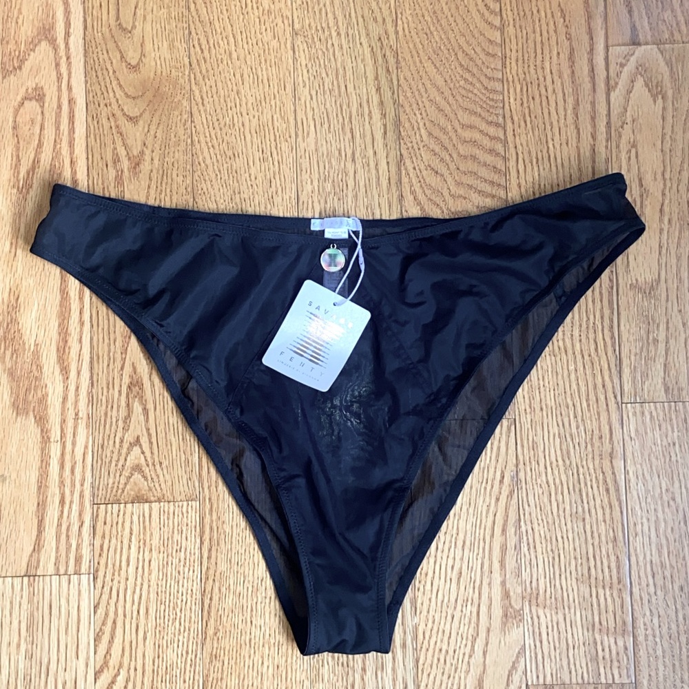 Savage X Fenty Mesh By Lingerie By Rihanna Black Panty, Lingerie, 3X New